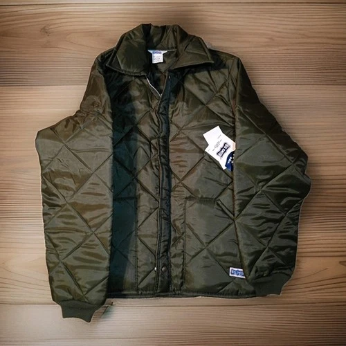 Big Smith Quilted Puffer Made In USA Mens M Jacket Dark Green NOS  - product listing photo