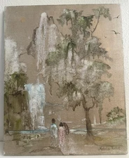 Vintage Natalie Rottet Abstract Expressionist Signed Original Oil Painting