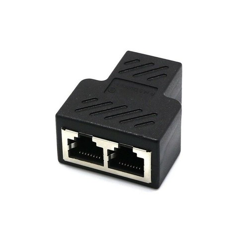RJ45 Splitter Adapter 1 To 2 Ways Dual Female Port CAT5/6 LAN Ethernet Cable f - Afbeelding 3 van 11