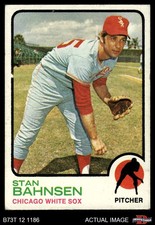1973 Topps #20 Stan Bahnsen GAP White Sox RARE VARIATION 4 - VG/EX