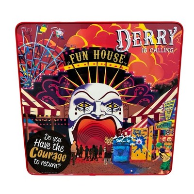 IT Chapter Two Derry Funhouse Carnival Horror Wall Sign 12 x12 
