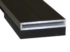 Aluminium Schiene mit EPDM Dichtung anthrazit 20 mm stark 250 x 5,5 cm endlos