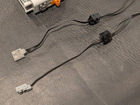 Lego power functions 8881 battery box with 8870 lights and 8869 switch