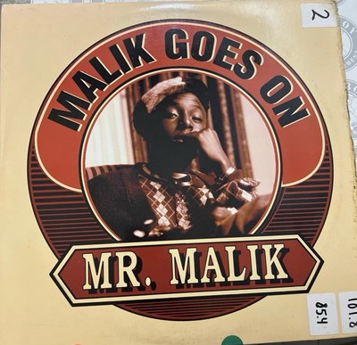 Mr. Malik Vinyl Record 1995 Malik Goes On/Hennessee  3 Mixes & Instrumentals