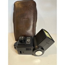 Vintage Vivitar Auto Thyristor 283 Flash w/ Brown Leather Case