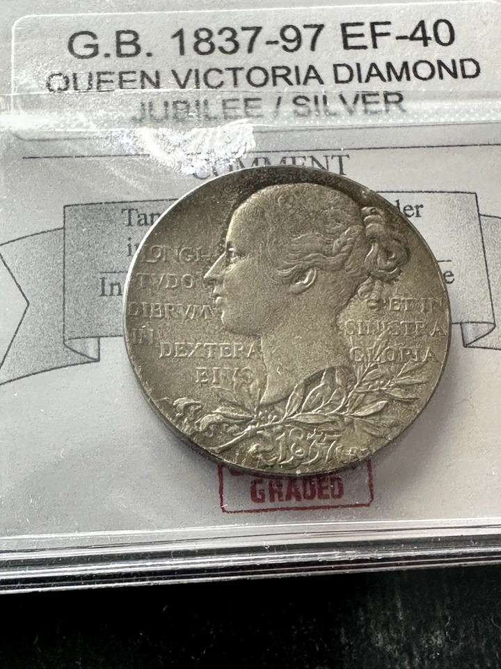 1837-97 Great Britain, Queen Victoria Diamond Jubilee, Coin Mart Graded**EF-40** - Image 2 of 4