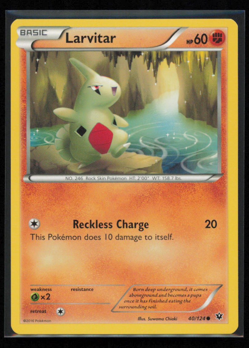 Larvitar 40/124 Pokemon Fates Collide Common Near Mint