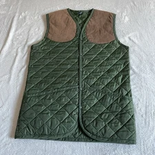 Lavenhan Vintage Gilet Vest Mens Medium Green Outdoor Made in England Patches