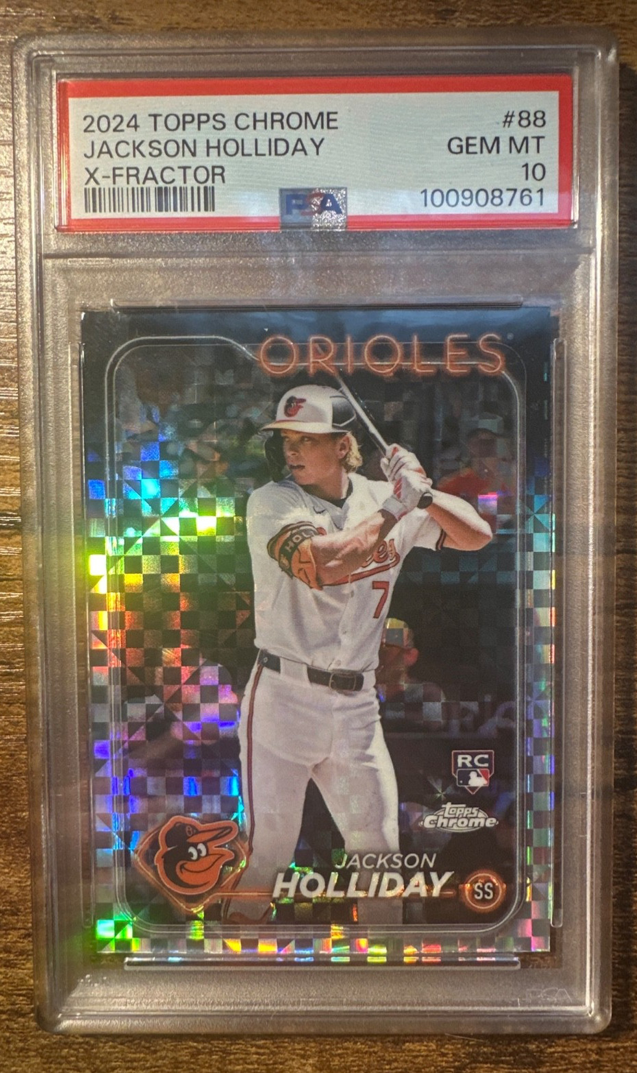 2024 Topps Chrome #88 Jackson Holliday X-Fractor PSA GEM MT 10