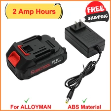 Rechargeable 21V Lithium Battery 2.0 Ah With Charger - Perfect For Power Tools