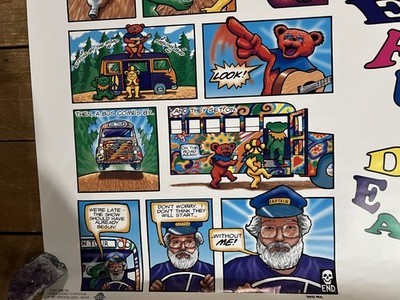 1994 Grateful Dead Poster The Bears Goin to the Show Lic Brockum