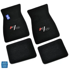 1969-1977 Oldsmobile Cutlass Hurst Olds Black Embroidered Carpeted Floor Mats