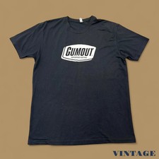 Vintage Gumout Graphic Print T-Shirt Black Large