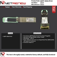 Cisco QSFP-100G-FR-W 100GBASE-FR 100GbE QSFP28 2km Optical Transceiver Module