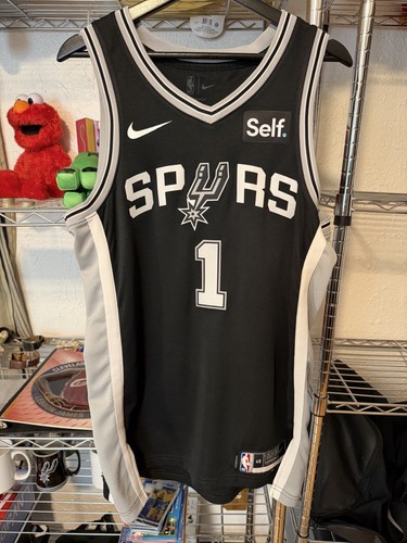 NEW San Antonio Spurs Victor Wembanyama Nike Black 2023 NBA Swingman Icon Jersey