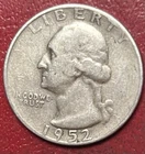 1952 S Washington Quarter. Free Shipping