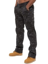 Kruze Mens Military Combat Work Trousers Camouflage Cargo Camo Army Casual Pants