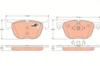 Bremsbelagsatz FÜR BMW X5 (E70), BMW X5 (F15, F85) - TRW GDB1726