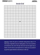 Amsler Eye Grid with Magnetic Back - Daily Vision Screening Tool for Macular ...