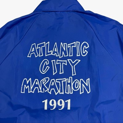 VTG 1991 Atlantic City Marathon x Cardinal Snap L/S Jacket Blue   Large