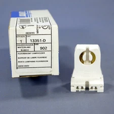 Leviton 13351 Fluorescent Lampholder T8 T12 Light Socket G13 Base Bi-Pin Boxed