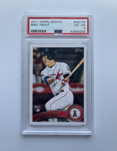 2011 Topps Update Mike Trout Rookie Card #US175 PSA 4 Very Good Angels RC