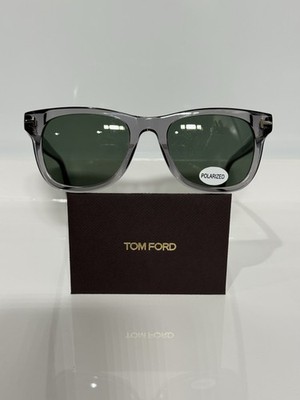 Tom Ford 5820 Crystal Gray Acetate Retro Custom Polarized G15 Green Sunglasses