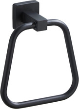 Matte Black Towel Ring Bathroom Wall Mount Stainless Steel Holder Heavy Duty