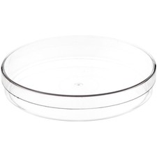 Pioneer Plastics 170C Clear Round Petri Dish Plastic Container, 6" W x 1" H