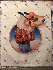 Vintage Walt Disney Company Goofy Top Dog One Stop Poster 1986 Made In USA
