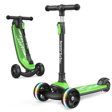 Besrey Kick Scooter for Kids Ages 3-10, 3-Wheel Folding Scooter with Adjustab...