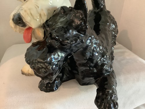 Vintage Goebel Scottish Terrier Paar schwarz/weiß groß neuwertig 13,5x11,5 siehe DES - Bild 2 von 9