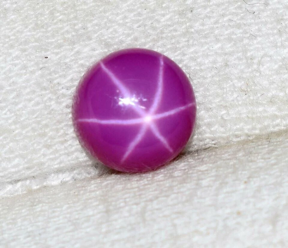 8 Ct New Product Round Cut Pink Star Ruby 6 Rays Gemstone 8x5mm Certified DD - Image 2 of 4