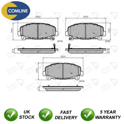 Brake Pads Set Front Allied Nippon Fits Honda Accord 2.0 2.2 D 2.4 3.5