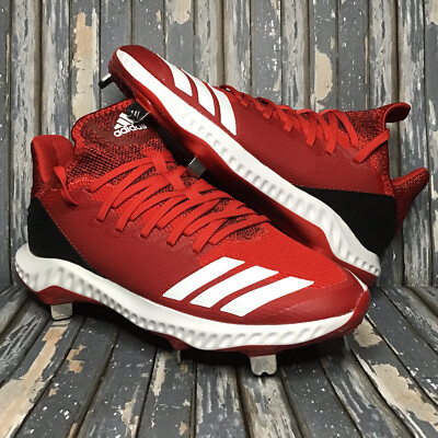 Adidas Icon Bounce Hybrid Metal Men's Baseball Cleats Size Red