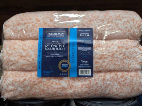 3 x 12" Hamilton Long Pile Paint Roller Sleeves - 第 1/4 張圖片