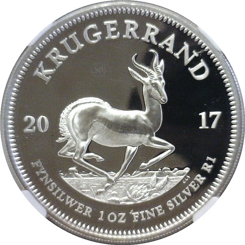2017 South Africa 50th Anniversary Silver Krugerrand Proof NGC PF 70 Ultra Cameo - Image 2 of 3