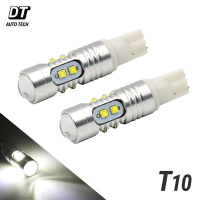 2X T10 High Power Chip LED Xenon White Backup Reverse Light Bulbs Projector