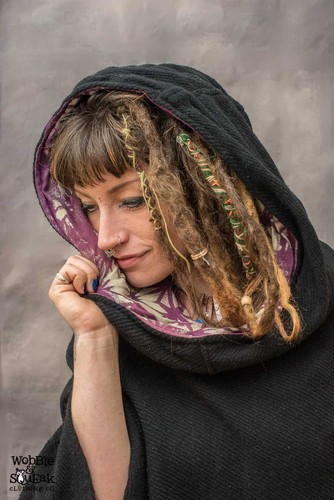 MANDALA JEDI PONCHO Woolen Warm Flower of Life Hippy Pixie Psytrance Hippy Wear - Picture 11 of 16
