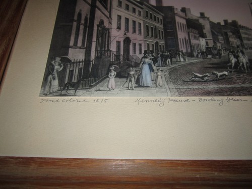 1875 Hand Colored Lithograph of Kennedy House Bowling Green in 1826 L.H. Bogart - Picture 5 of 11