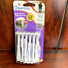 Safety Catches for Cabinets and Drawers, Childproofing Baby Locks, 12 Pack