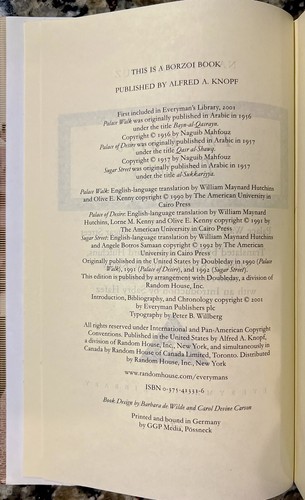Cairo Trilogy: Palace Walk, Palace of Desire, Sugar Street, Naguib Mahfouz, 2001 - Imagen 3 de 4