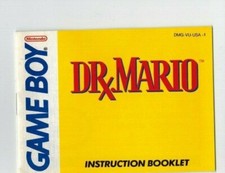 Gameboy Dr. Mario Instructions Only