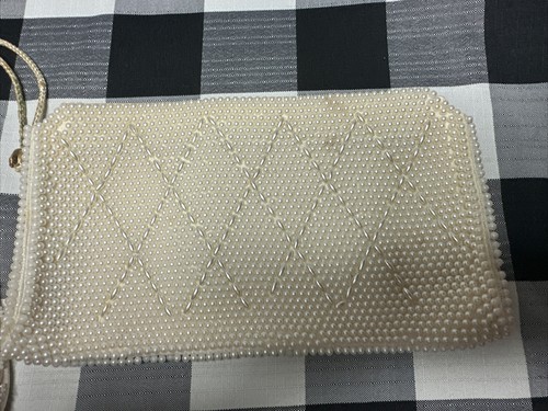 Vintage Mid Century Beaded Cinch Pouch Handbag And Clutch Lot - Picture 5 of 7