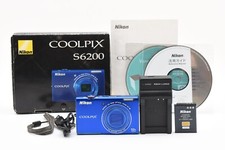  Exc 5 in Box Nikon COOLPIX S6200 16.0MP Digital Camera Blue From JAPAN