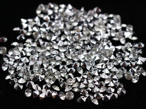 10000pcs Shiny Clear Acrylic Silver Point back Rhinestone Confetti SS6-SS16