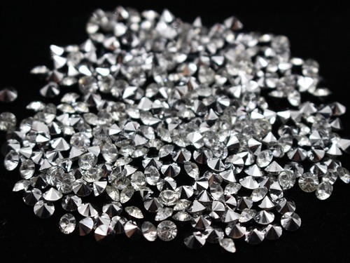 10000 pièces confettis strass point acrylique clair brillant argent pointu dos SS6-SS16 - Photo 1/6