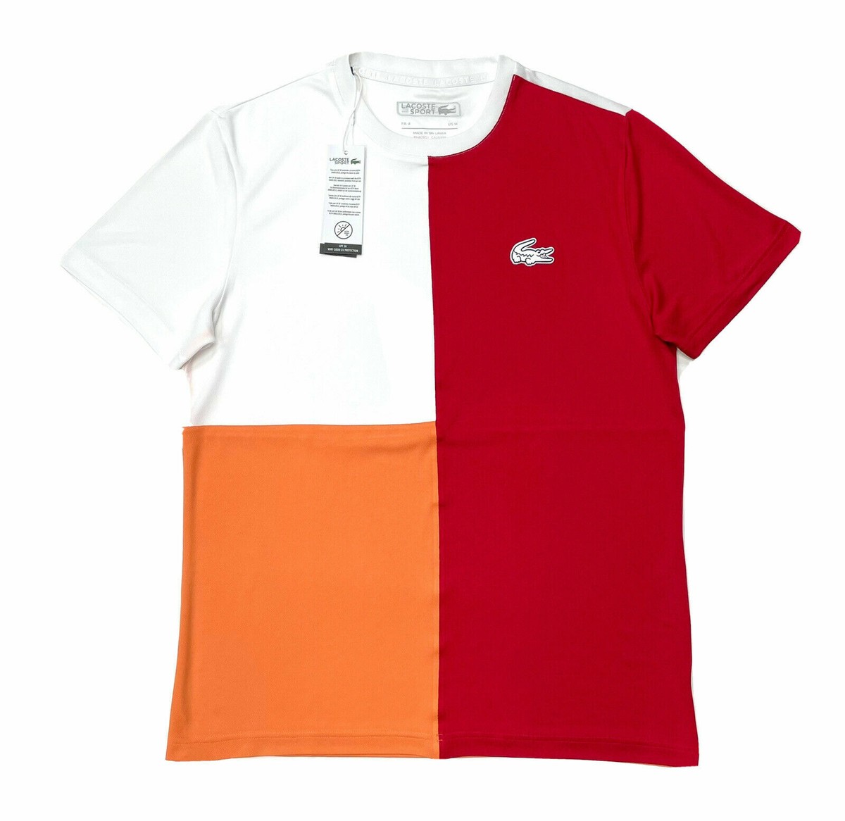Lacoste Men's SPORT Anti-Odor Breathable Colorblock T-Shirt TH0849