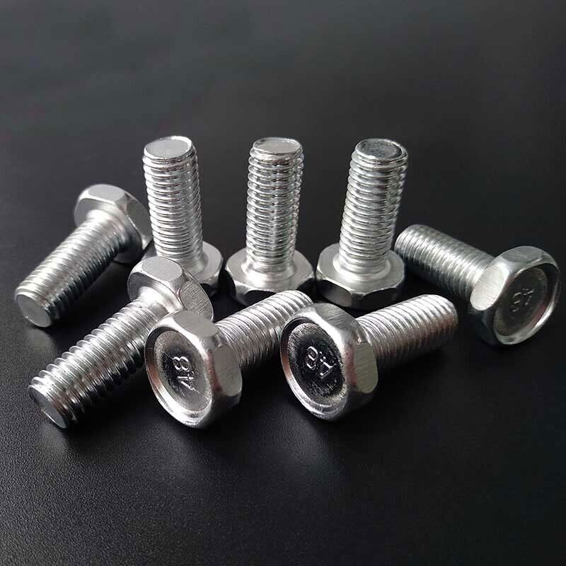 M4 M6 Concave Head Outer Hexagon Screw Hex Bolt Plated White Zinc Carbon  Steel