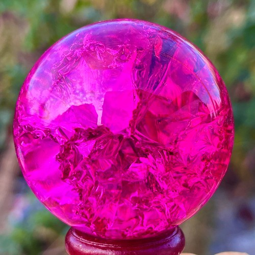 157G Natural Titanium Rainbow Quartz sphere Crystal ball Healing - Picture 22 of 22